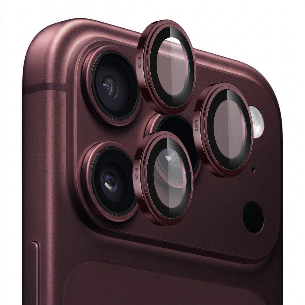Zaščitna folija za zadnjo kamero Blueo Sapphire Crystal za Apple iPhone 18 Pro / 18 Pro Max, kaljeno steklo, bordo rdeča