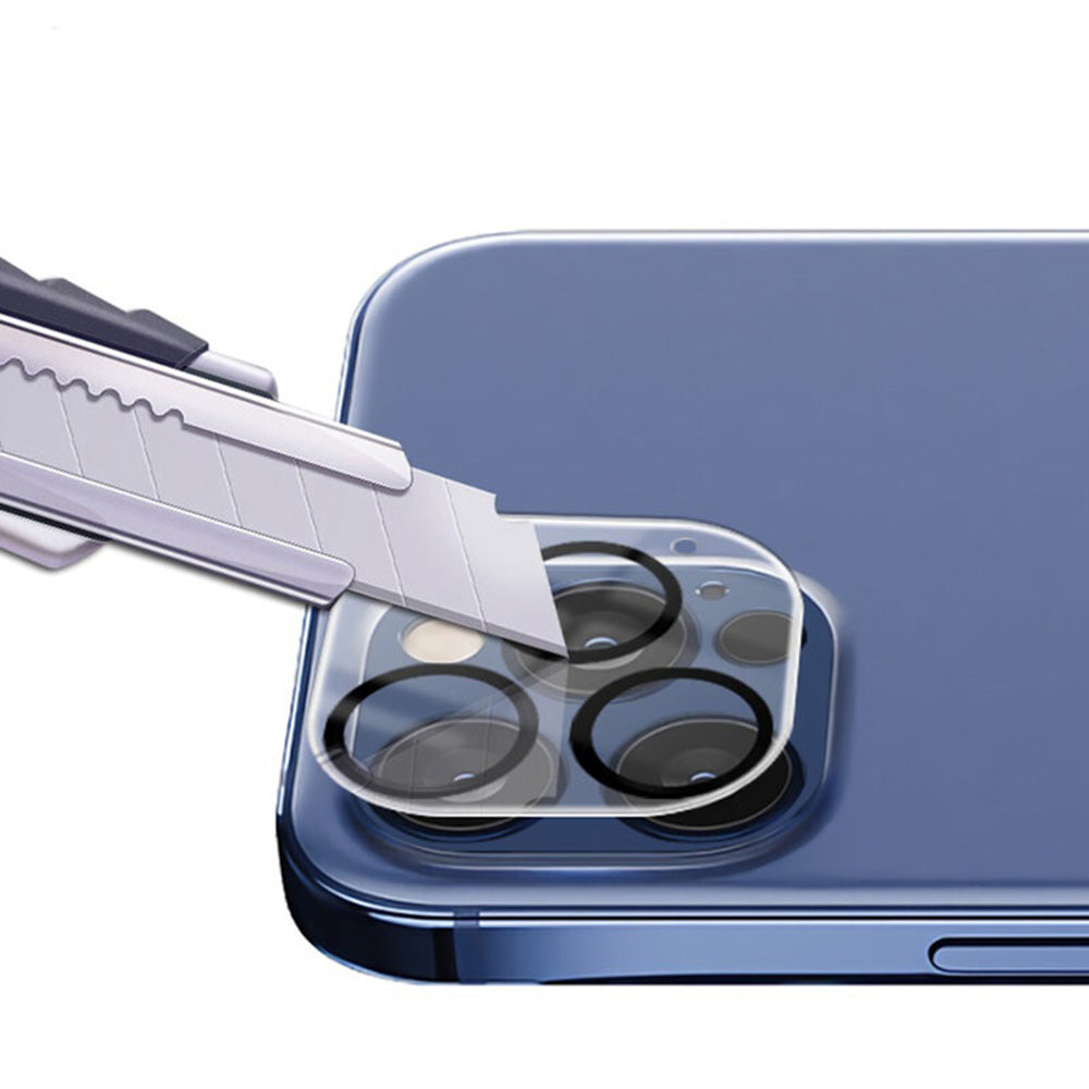 Zaščitna folija za zadnjo kamero Lito S+ za Apple iPhone 14 Pro Max / 14 Pro, kaljeno steklo, črna