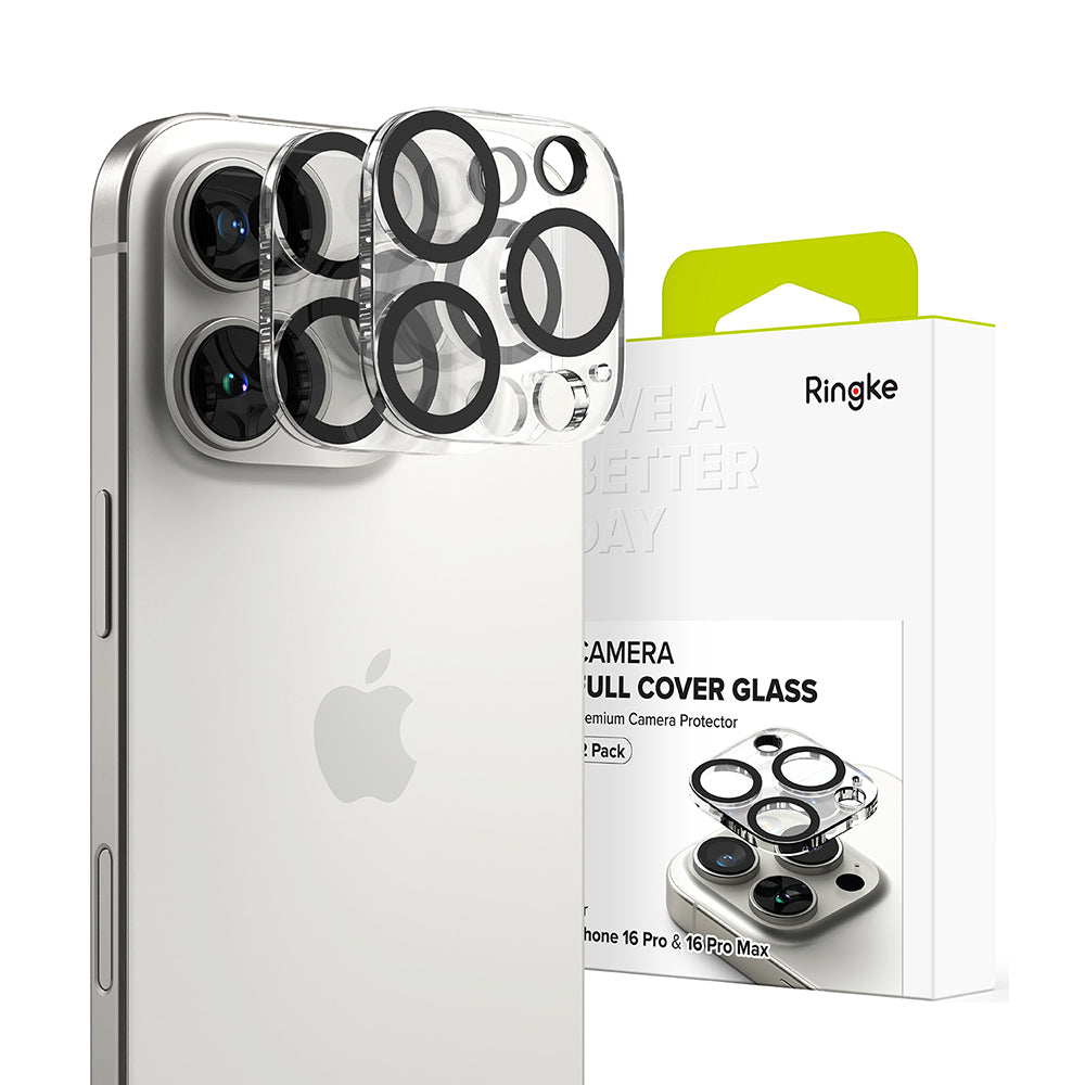 Zaščitna folija za zadnjo kamero Ringke za Apple iPhone 16 Pro Max / 16 Pro, Kaljeno steklo, Set 2 kosa, Prozorna