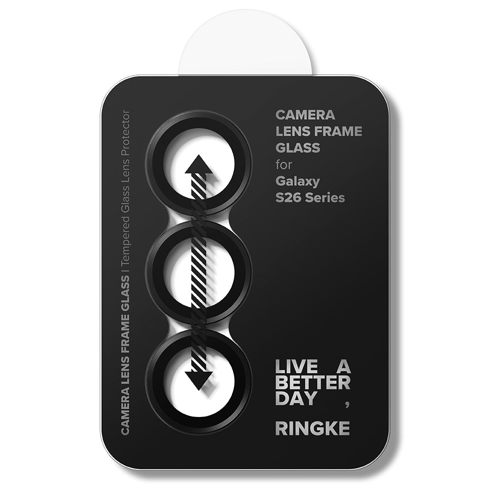 Zaščitna folija za zadnjo kamero Ringke za Samsung Galaxy S26 Plus S947 / S26, Kaljeno steklo, Set 2 kosa, Črna