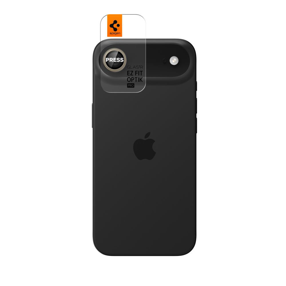 Zaščitna folija za zadnjo kamero Spigen GlastR EZ FIT Optik Pro za Apple iPhone 17 Air, Kaljeno steklo, Set 2 kosa, Zlata AGL10131