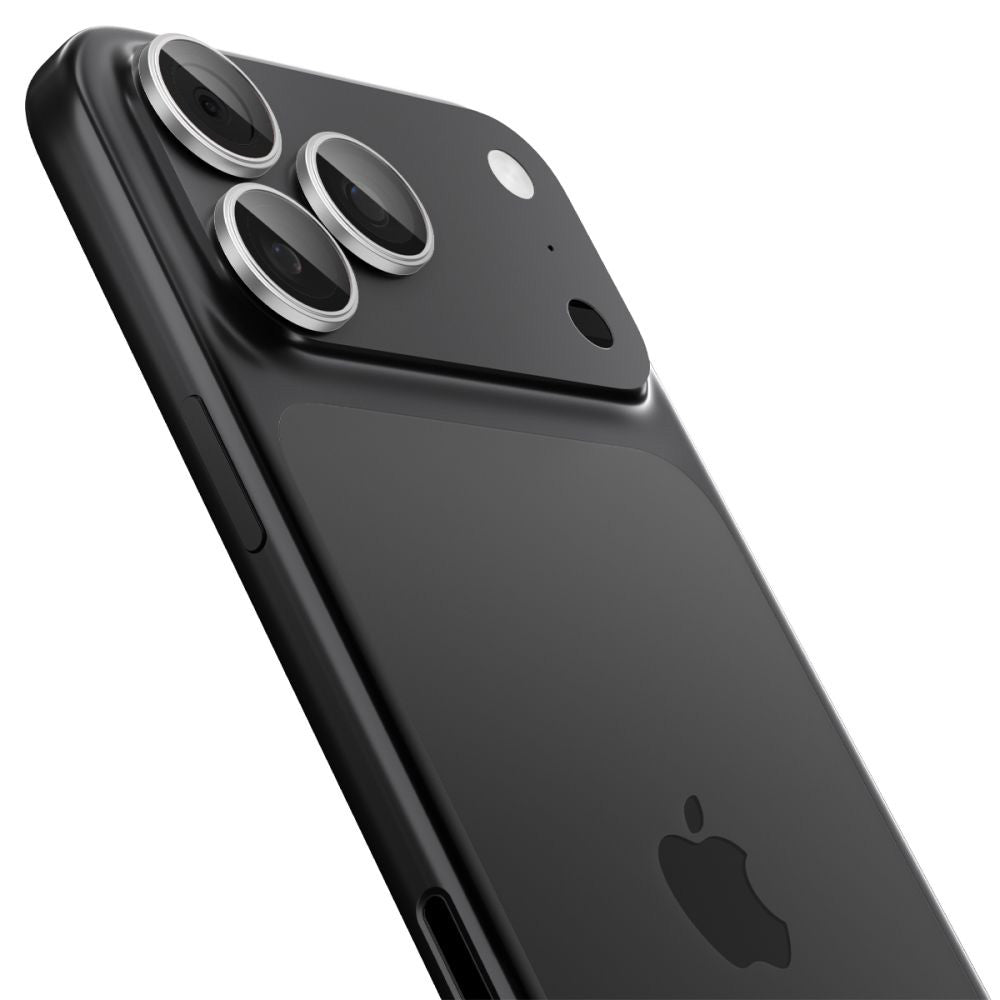 Zaščitna folija za zadnjo kamero Spigen GlastR EZ FIT Optik Pro za Apple iPhone 17 Pro Max / 17 Pro, Kaljeno steklo, Set 2 kosa, Srebrna