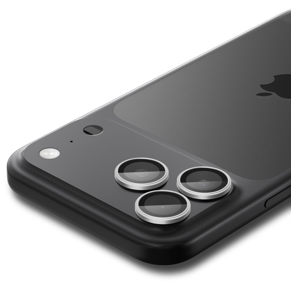 Zaščitna folija za zadnjo kamero Spigen GlastR EZ FIT Optik Pro za Apple iPhone 17 Pro Max / 17 Pro, Kaljeno steklo, Set 2 kosa, Srebrna