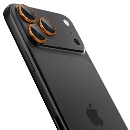 Zaščitna folija za zadnjo kamero Spigen GlastR EZ FIT Optik Pro za Apple iPhone 17 Pro Max / 17 Pro, Kaljeno steklo, Komplet 2 kosa, Oranžna