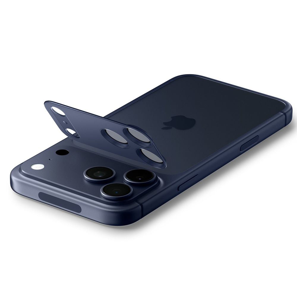 Zaščitna folija za zadnjo kamero Spigen GlastR EZ FIT Optik Pro XL za Apple iPhone 17 Pro Max, Kaljeno steklo, Modra AGL10651