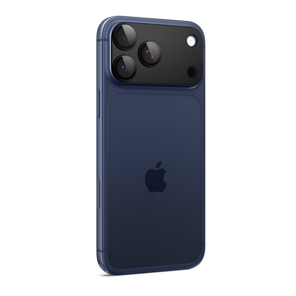 Zaščitna folija za zadnjo kamero Spigen GlastR EZ FIT Optik Pro XL za Apple iPhone 17 Pro Max, Kaljeno steklo, Črna AGL10649