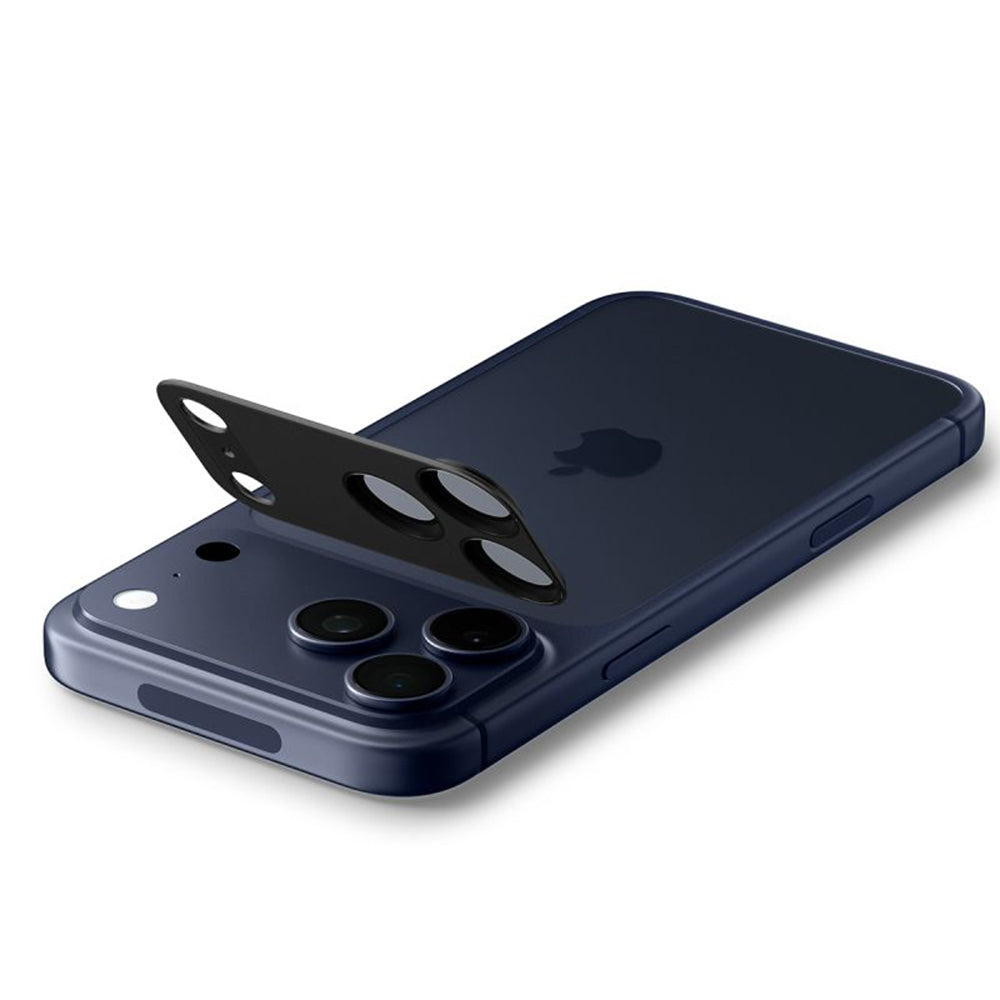 Zaščitna folija za zadnjo kamero Spigen GlastR EZ FIT Optik Pro XL za Apple iPhone 17 Pro Max, Kaljeno steklo, Črna AGL10649