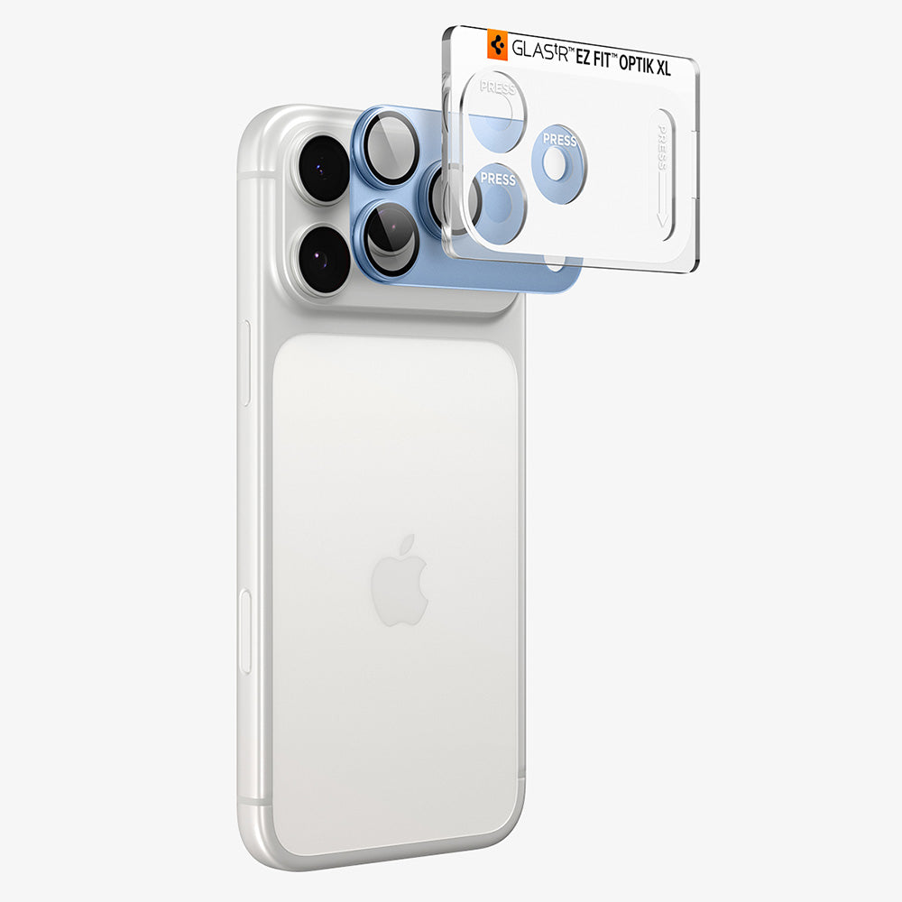 Zaščitna folija za zadnjo kamero Spigen GlastR EZ FIT Optik Pro XL za Apple iPhone 18 Pro Max, kaljeno steklo, modra AGL12041