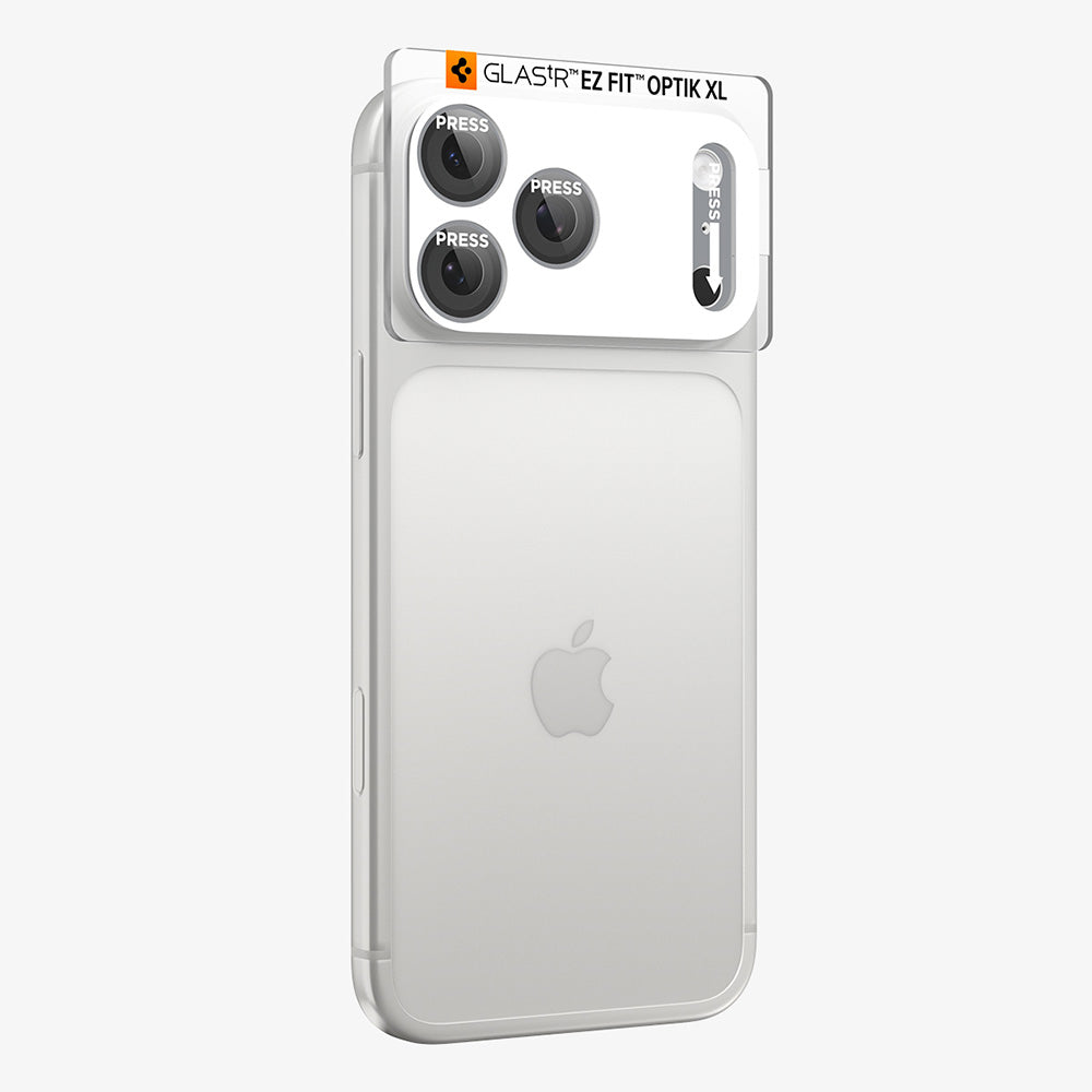 Zaščitna folija za zadnjo kamero Spigen GlastR EZ FIT Optik Pro XL za Apple iPhone 18 Pro, kaljeno steklo, srebrna AGL12038