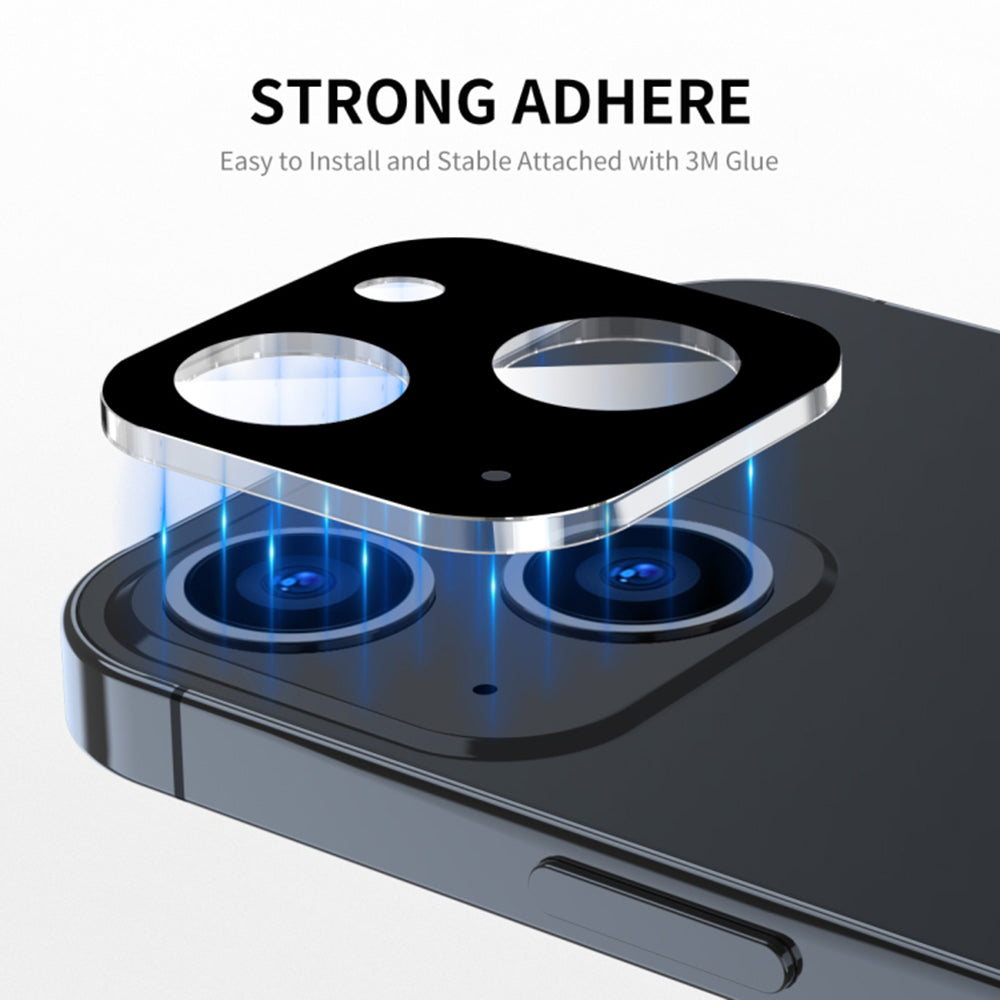 Zaščitna folija za zadnjo kamero Techsuit za Apple iPhone 15 Plus / 15, kaljeno steklo, črna