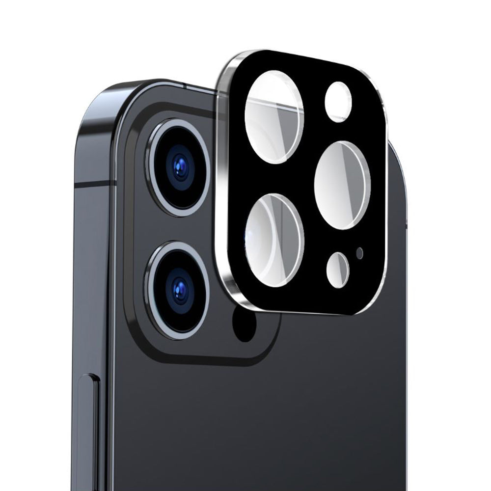 Zaščitna folija za zadnjo kamero Techsuit za Apple iPhone 15 Pro Max / 15 Pro, kaljeno steklo, črna
