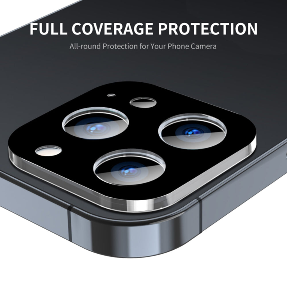 Zaščitna folija za zadnjo kamero Techsuit za Apple iPhone 15 Pro Max / 15 Pro, kaljeno steklo, črna