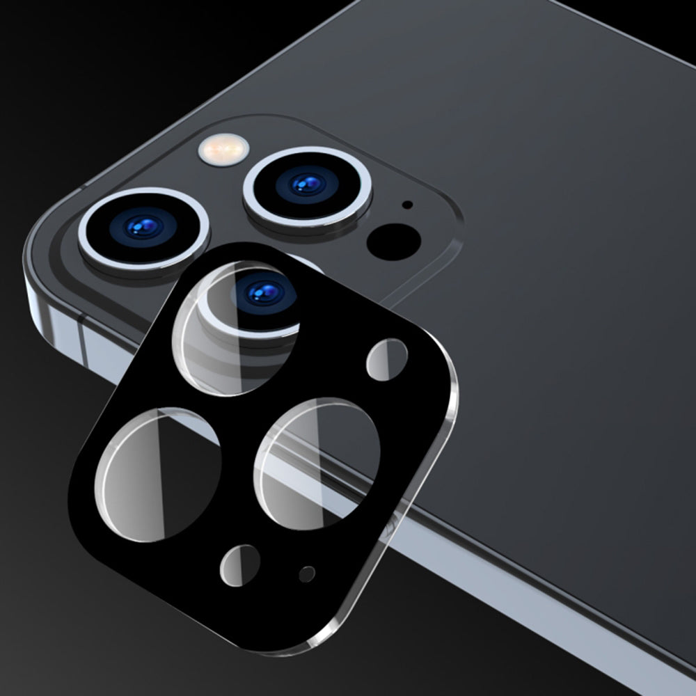 Zaščitna folija za zadnjo kamero Techsuit za Apple iPhone 15 Pro Max / 15 Pro, kaljeno steklo, črna
