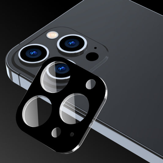 Techsuit Rear Camera Protective Film for Apple iPhone 15 Pro Max / 15 Pro, Tempered Glass, Black
