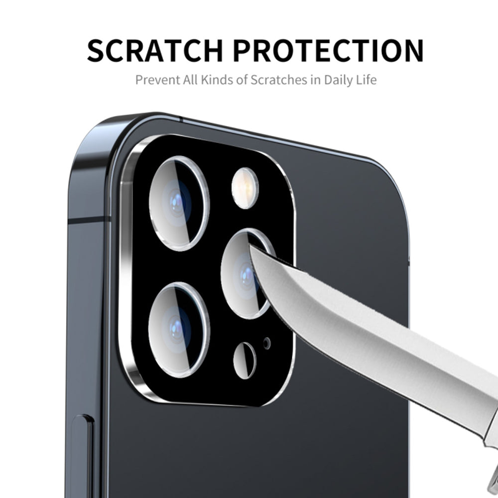 Zaščitna folija za zadnjo kamero Techsuit za Apple iPhone 15 Pro Max / 15 Pro, kaljeno steklo, črna