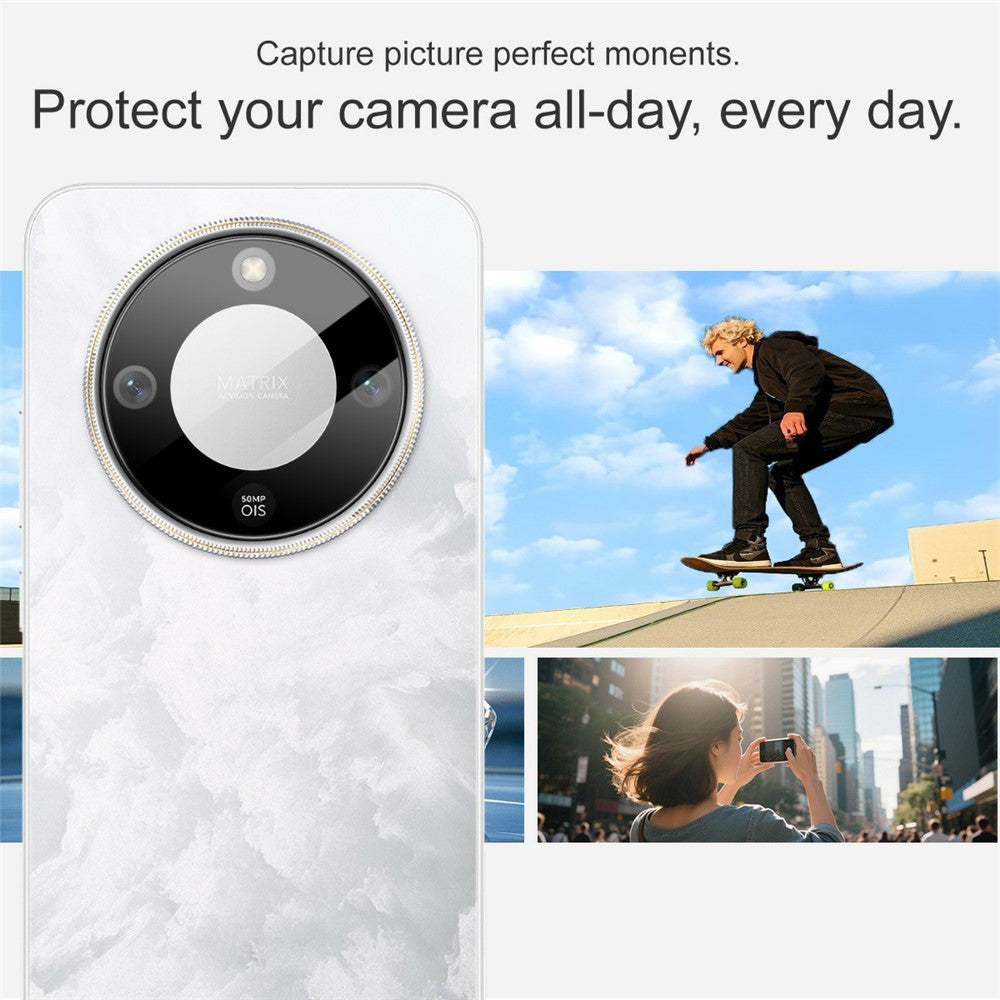 Zaščitna folija za zadnjo kamero Techsuit za Honor Magic8 Lite, Kaljeno steklo, Črna