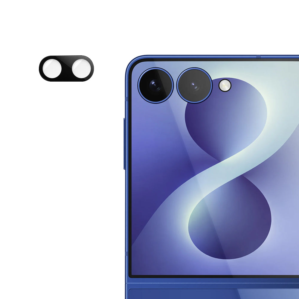 Zaščitna folija za zadnjo kamero Techsuit za Samsung Galaxy Z Flip8 F776, kaljeno steklo, črna