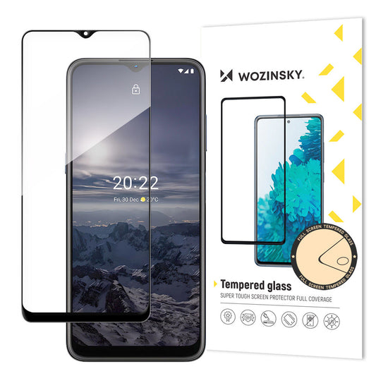 WZK Screen Protector for Nokia G21 / G11, Glass Shield, Full Glue, Black