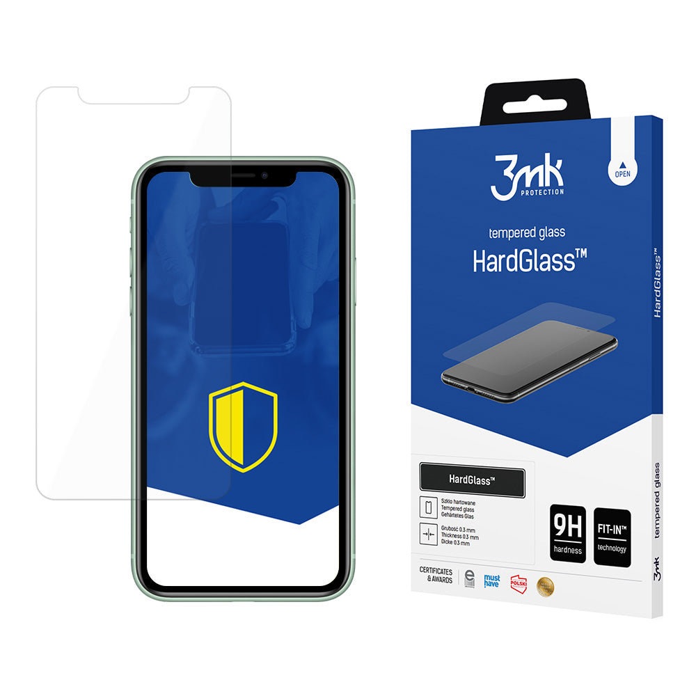 Zaščitna folija za zaslon 3MK HardGlass za Apple iPhone 11 / XR, Kaljeno steklo, Polno lepilo