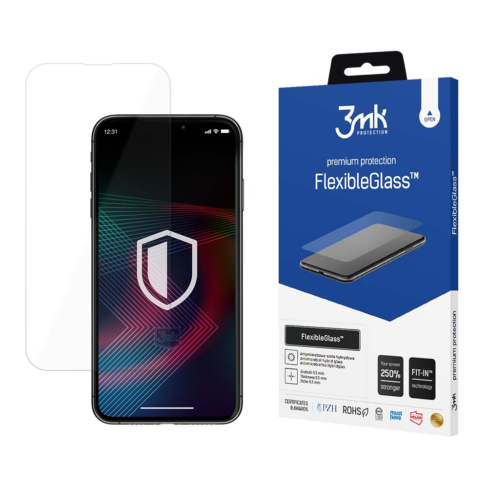 Zaščitna folija za zaslon 3MK FlexibleGlass za Apple iPhone 14 Plus / 14 Pro Max, fleksibilno steklo, polno lepilo