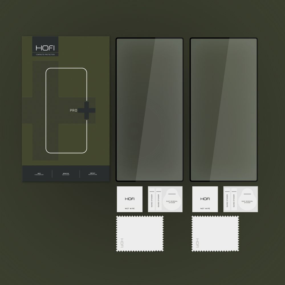 HOFI Glass PRO+ Screen Protector za Samsung Galaxy S24 Ultra S928, zaščitno steklo, polno lepilo, komplet 2 kosa, 2,5D, črno