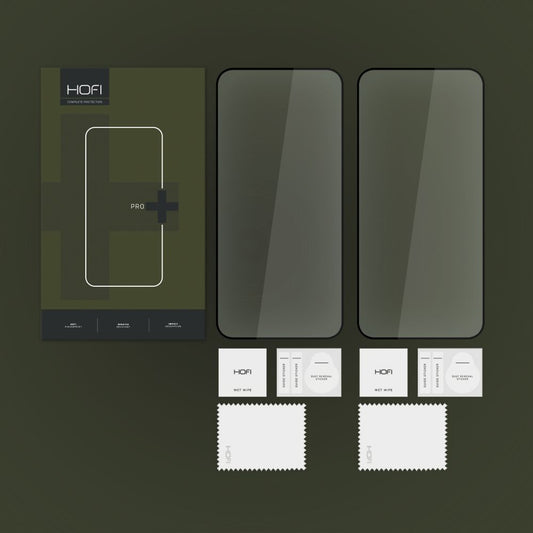 Zaščita zaslona HOFI Glass PRO+ za Samsung Galaxy A55 5G A556 / A35 5G A356, zaščiteno steklo, polno lepilo, komplet 2 kosa, 2,5D, črna