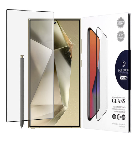 Zaščita zaslona DUX DUCIS DUX DUCIS za Samsung Galaxy S24 Ultra S928, zaščitno steklo, lepilo za robove, črna