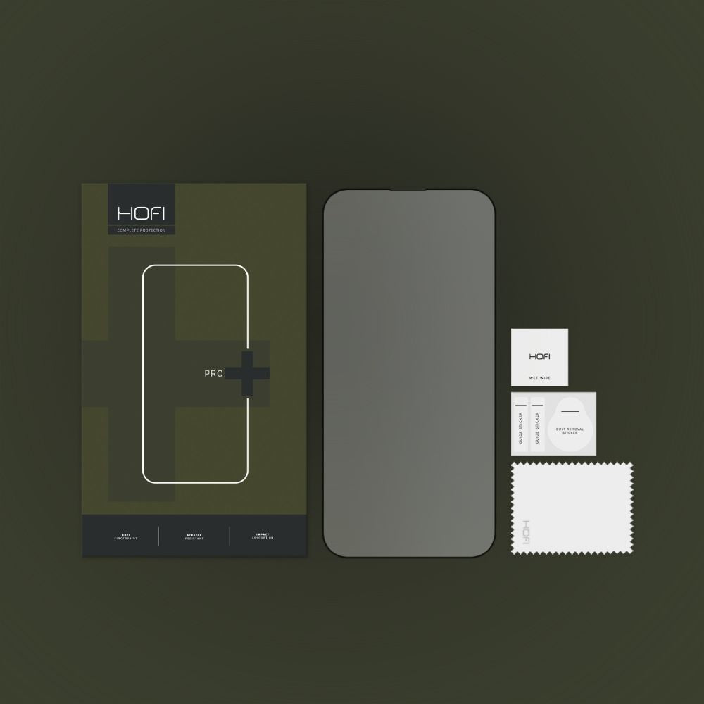 Zaščitna folija zaslona HOFI PRO+ za Apple iPhone 14 Pro, kaljeno steklo, polno lepilo, črna