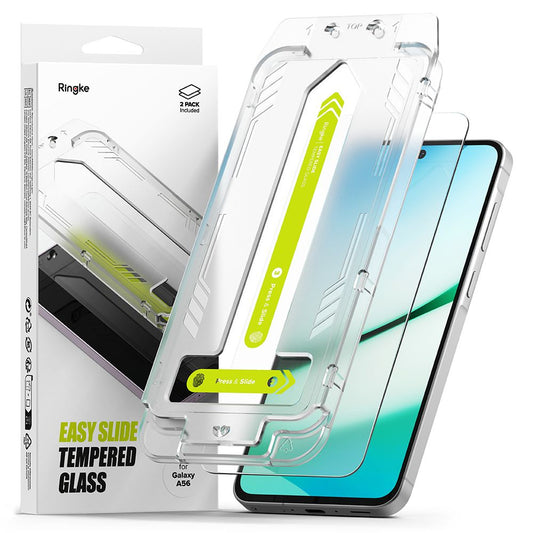 Zaščitna folija za zaslon Ringke Easy Slide za Samsung Galaxy A56 A566, Kaljeno steklo, Polno lepljenje, Komplet 2 kosa