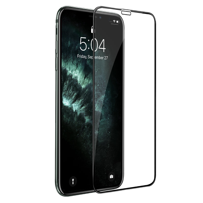 Zaščitna folija za zaslon HOCO G16 za Apple iPhone XS / X, Kaljeno steklo, Polno lepljenje, 5D, Črna
