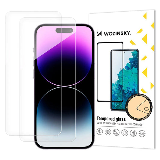 Zaščitna folija za zaslon WZK za Apple iPhone 17 Air, Kaljeno steklo, Polno lepljivo, Set 2 kosa
