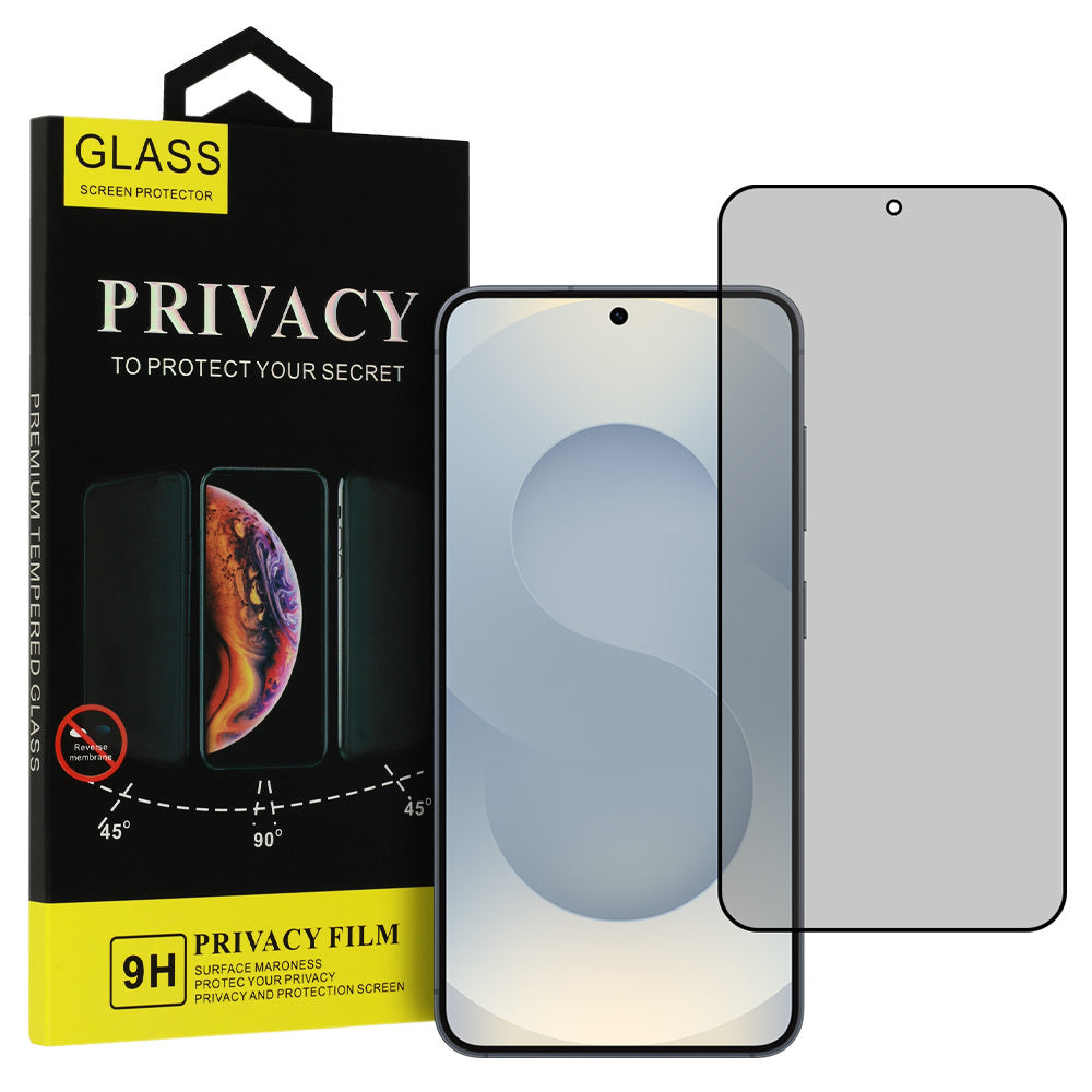 Zaščitna folija zaslona Privacy OEM Shield Screen za Samsung Galaxy S25 S931, kaljeno steklo, polno lepilo