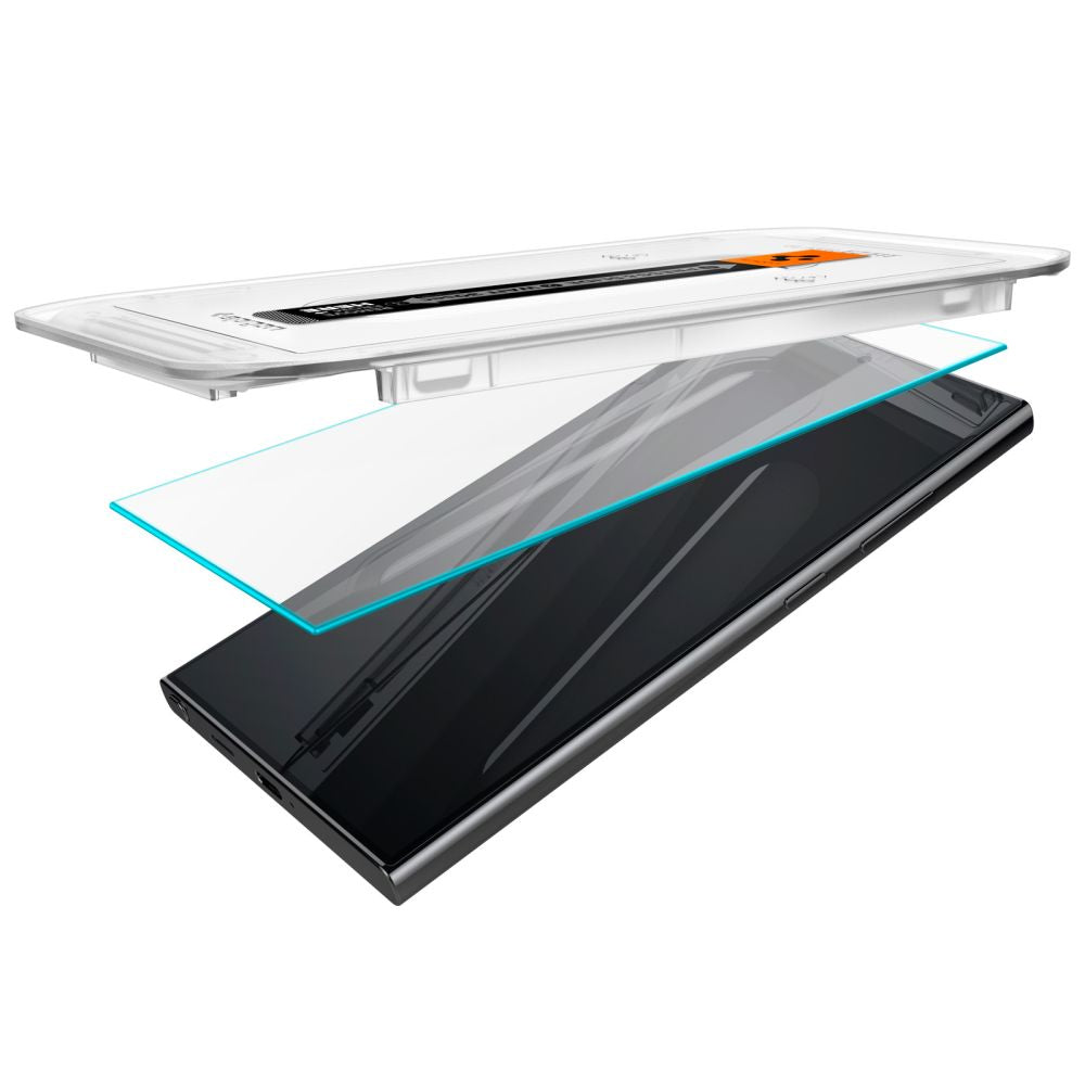 Spigen EZ FIT ščitnik zaslona za Samsung Galaxy S24 Ultra S928, zaščiten s steklom, popolnoma lepljiv, komplet 2 kosa