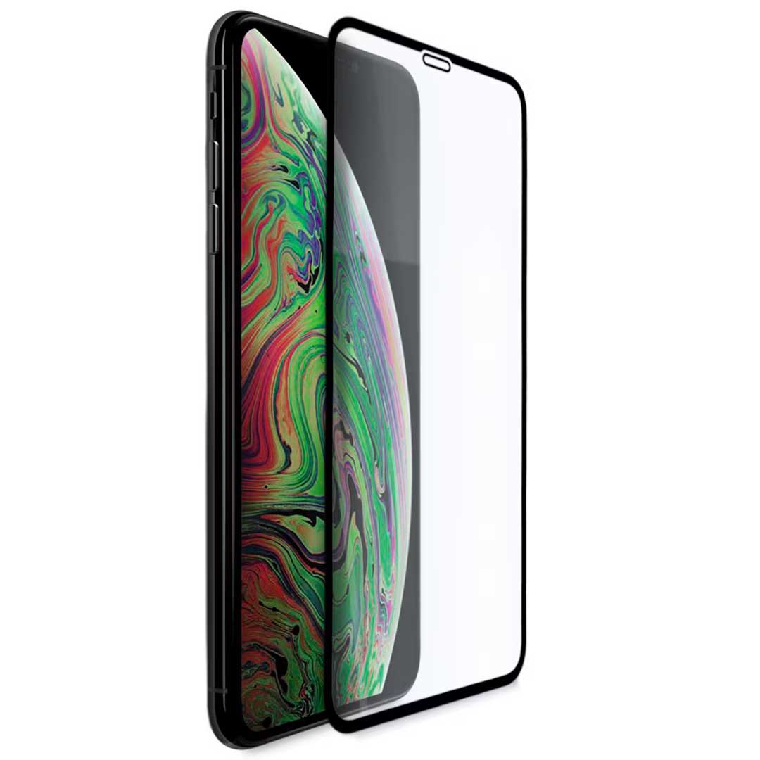 Veason PRO Screen Protector za Apple iPhone XS Max, zaščitno steklo, polno lepilo, 6D, črno