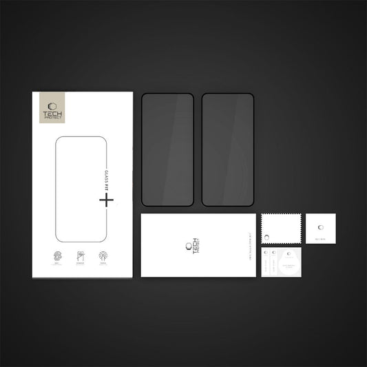 Zaščitna folija za zaslon Tech-Protect FIT+ za Xiaomi Poco X7 Pro, Kaljeno steklo, Polno lepljenje, Komplet 2 kosa, 2.5D