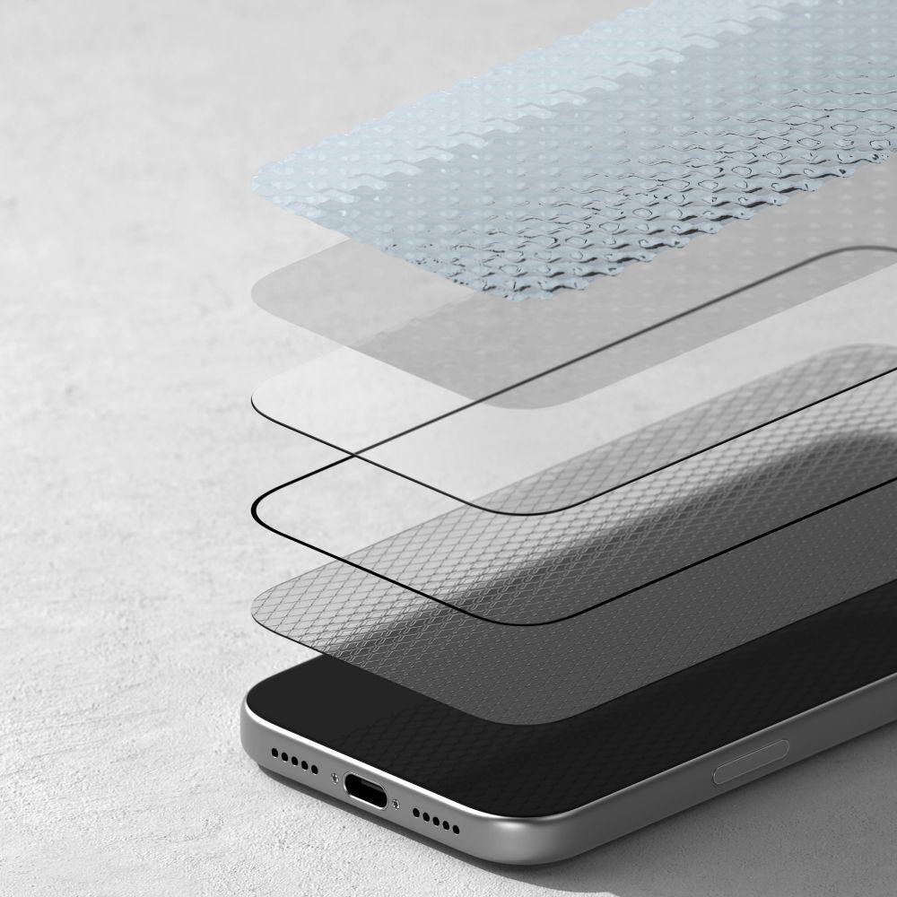 Zaščitna folija zaslona Ringke Easy Slide AR za Apple iPhone 17 Pro, kaljeno steklo, polno lepilo, 2.5D, črna