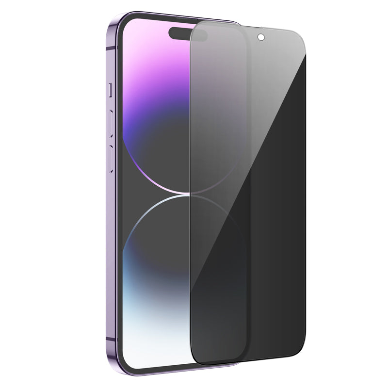Zaščitna folija za zaslon Privacy HOCO G15 za Apple iPhone 14 Pro Max, Kaljeno steklo, Polno lepilo, 5D