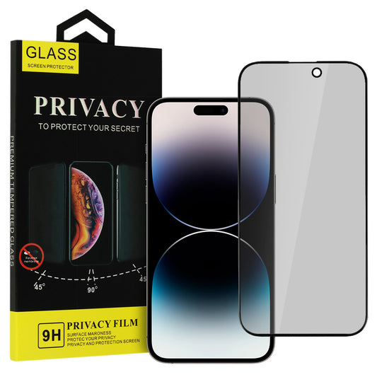 Zaščitna folija za zasebnost zaslona OEM za Apple iPhone 15 Pro, polno lepilo, polno lepilo, steklena zaščitna folija