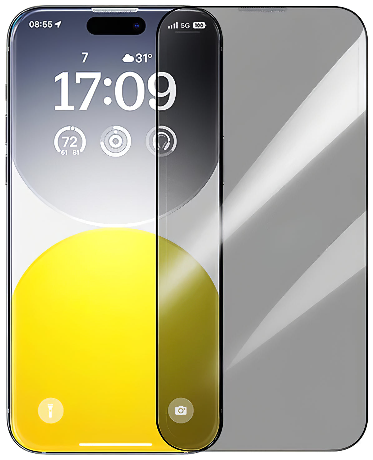 Baseus Diamond Privacy Screen Protector za Apple iPhone 15 Pro, zaščitno steklo, polno lepilo P60057405203-01