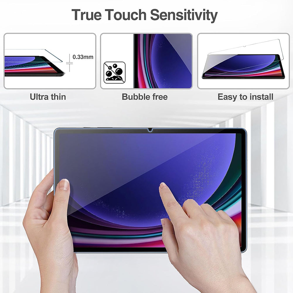 Zaščitna folija za zaslon Lito Classic za Samsung Galaxy Tab S9 FE / Tab S9, kaljeno steklo, polno lepilo, 2.5D
