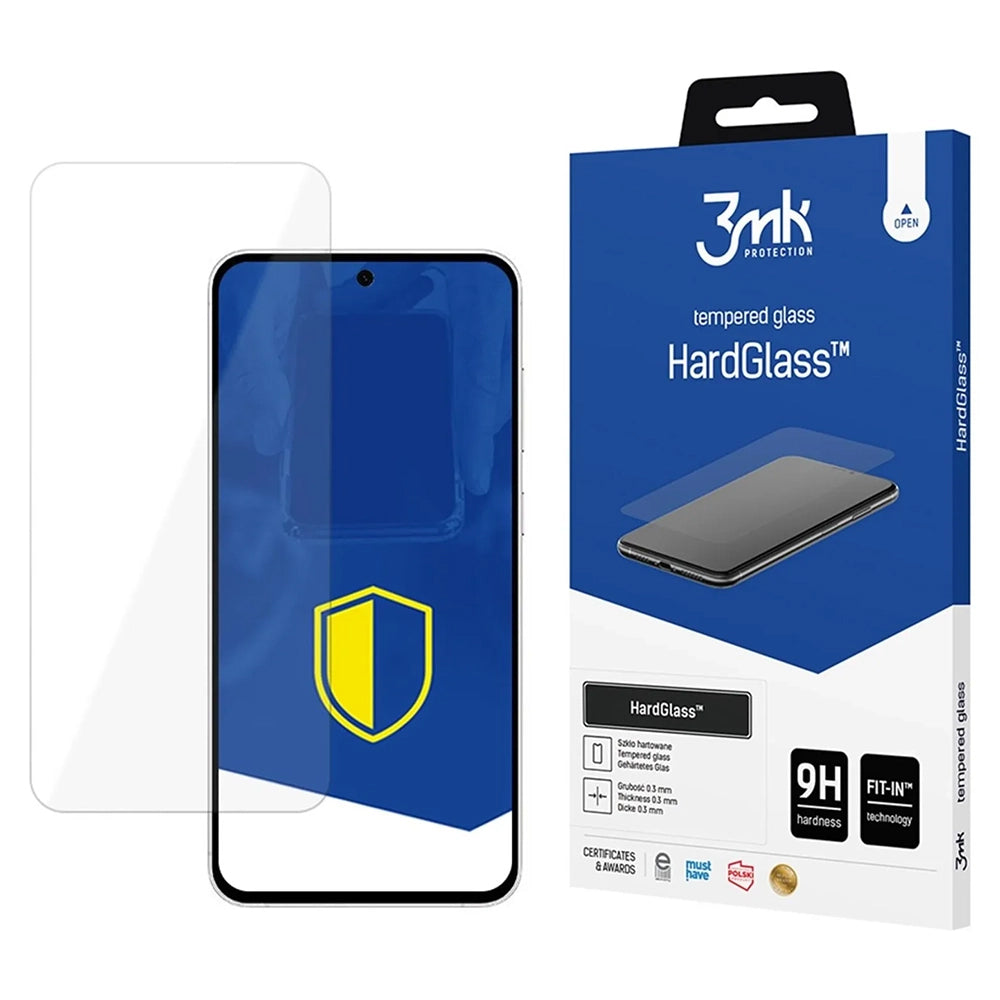 Zaščitna folija za zaslon 3MK HardGlass za Samsung Galaxy S25 FE, Kaljeno steklo, Polno lepilo