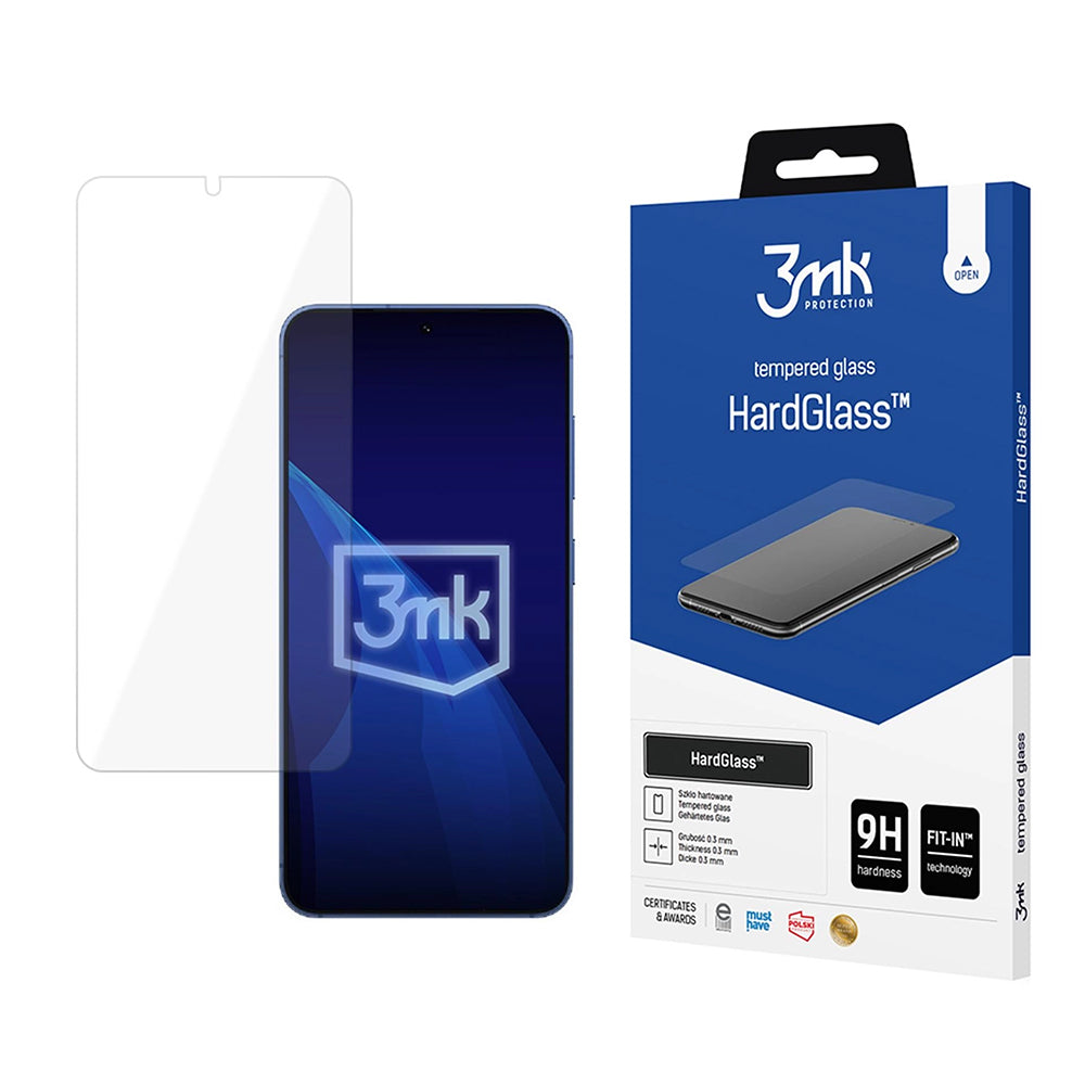 Zaščitna folija za zaslon 3MK HardGlass za Samsung Galaxy S26 S942, Kaljeno steklo, Polno lepilo
