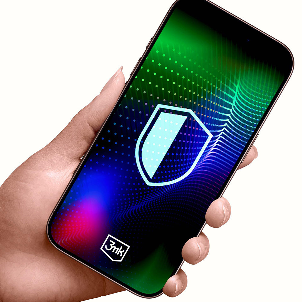 Zaščitna folija za zaslon 3MK Hardy Ultra za Apple iPhone 17 / 16 Pro, Kaljeno steklo, Polno lepilo, Črna