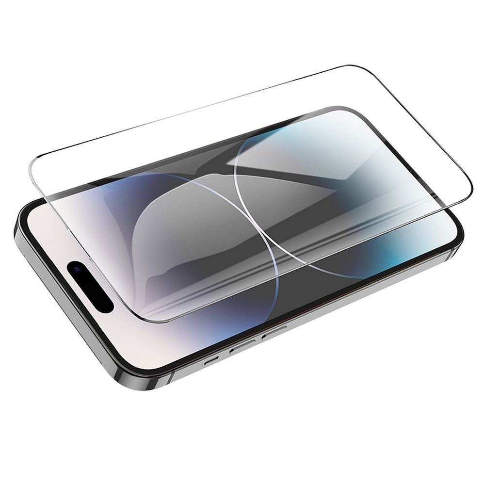 Zaščitna folija za zaslon HOCO za Apple iPhone 14 Pro Max, Kaljeno steklo, Polno lepljivo, Set 25 kosov, Črna