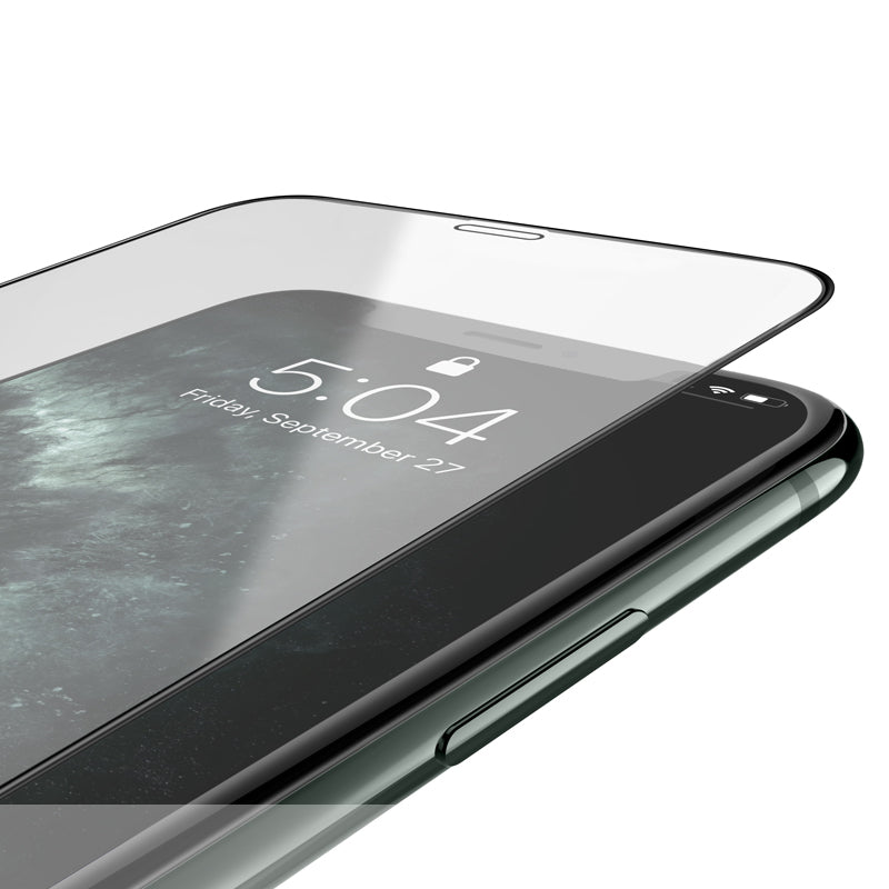 Zaščitna folija za zaslon HOCO G16 za Apple iPhone 11 / XR, Kaljeno steklo, Polno lepljenje, 5D, Črna