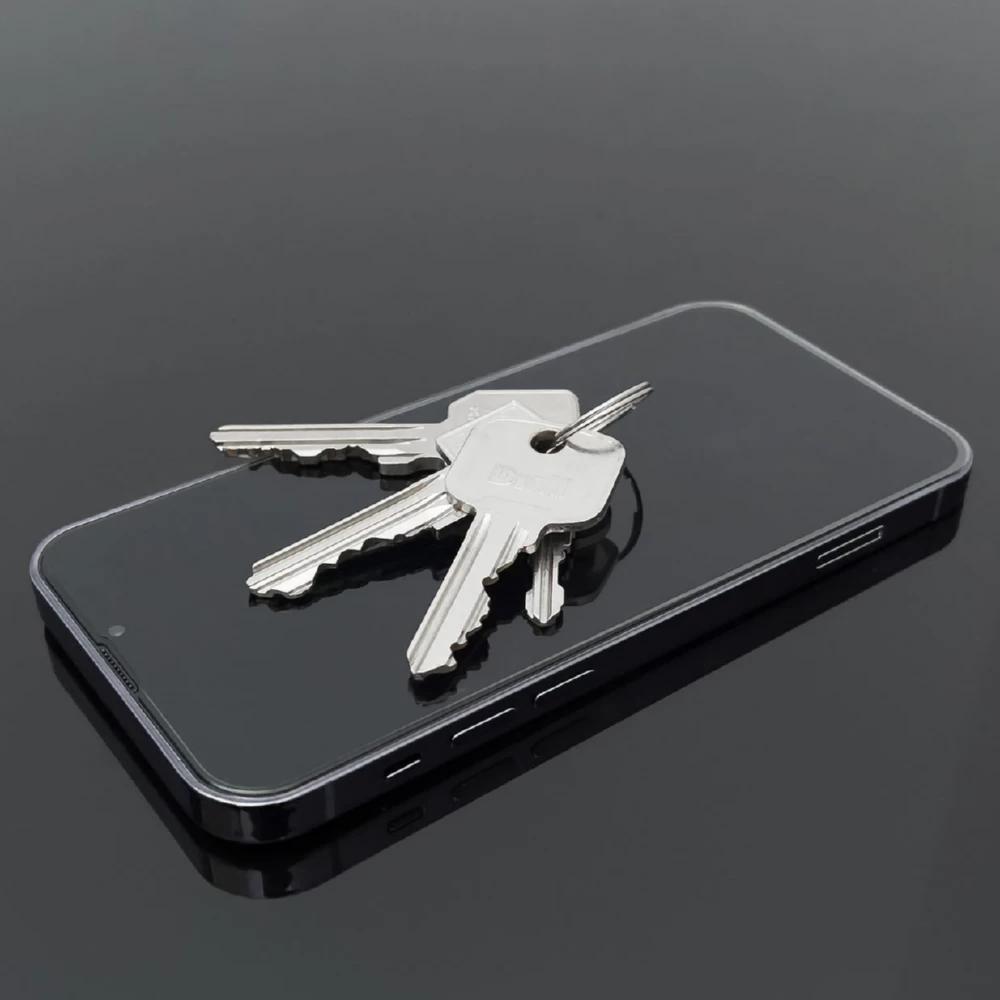 Zaščitna folija zaslona Privacy WZK AntiSpy za Apple iPhone 15 Pro, kaljeno steklo, polno lepilo