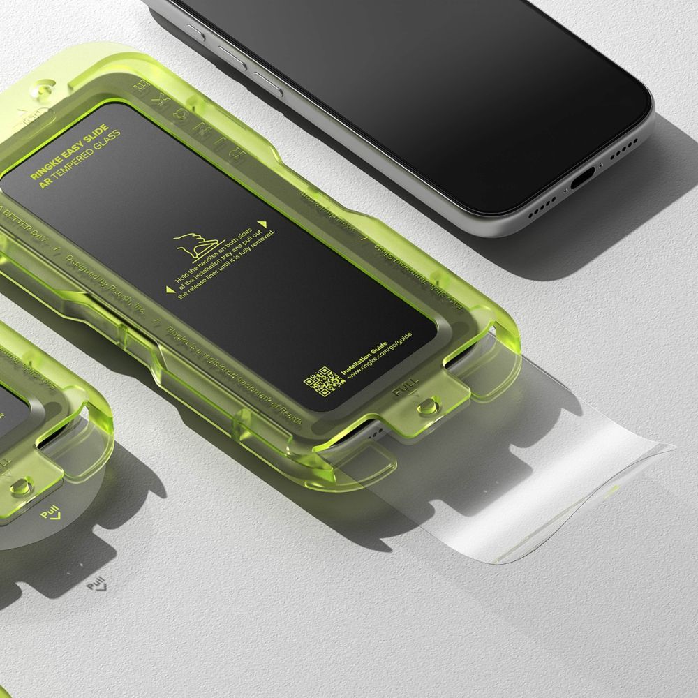 Zaščitna folija zaslona Ringke Easy Slide AR za Apple iPhone 17 Pro, kaljeno steklo, polno lepilo, 2.5D, črna