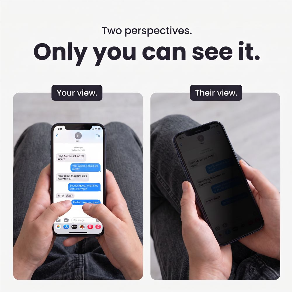 Zaščitna folija zaslona Privacy Tech-Protect OneTouch za Apple iPhone 18 Pro Max, kaljeno steklo, polno lepilo, komplet 2 kosa