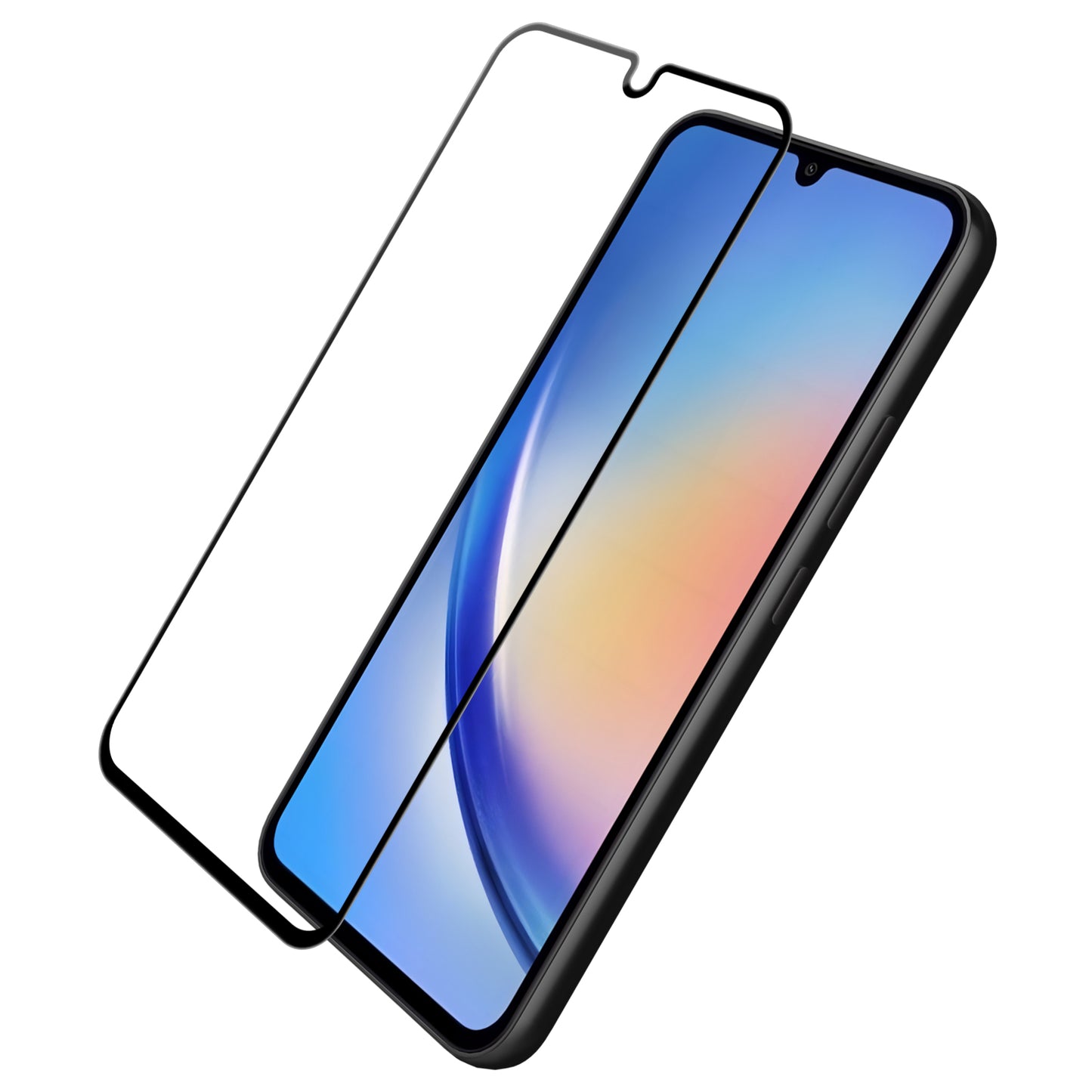 Zaščitna folija za zaslon OEM za Samsung Galaxy A34 A346, zaščiteno steklo, polno lepilo, 9D, črna