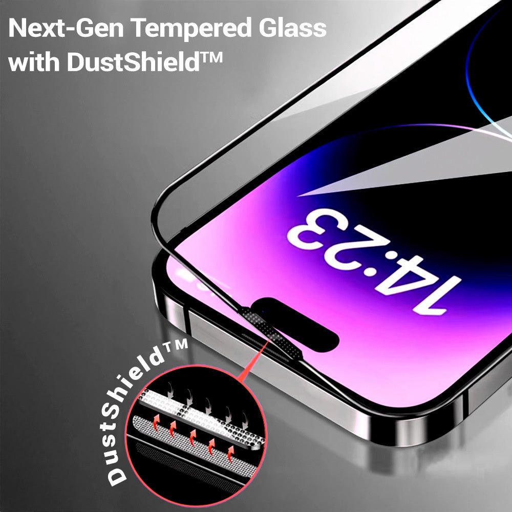 Zaščitna folija za zaslon Privacy Tel Protect 10X Plus Titanium za Apple iPhone 17 / 16 Pro, kaljeno steklo, lepilo po celotni površini